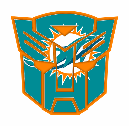 Autobots Miami Dolphins logo iron on paper